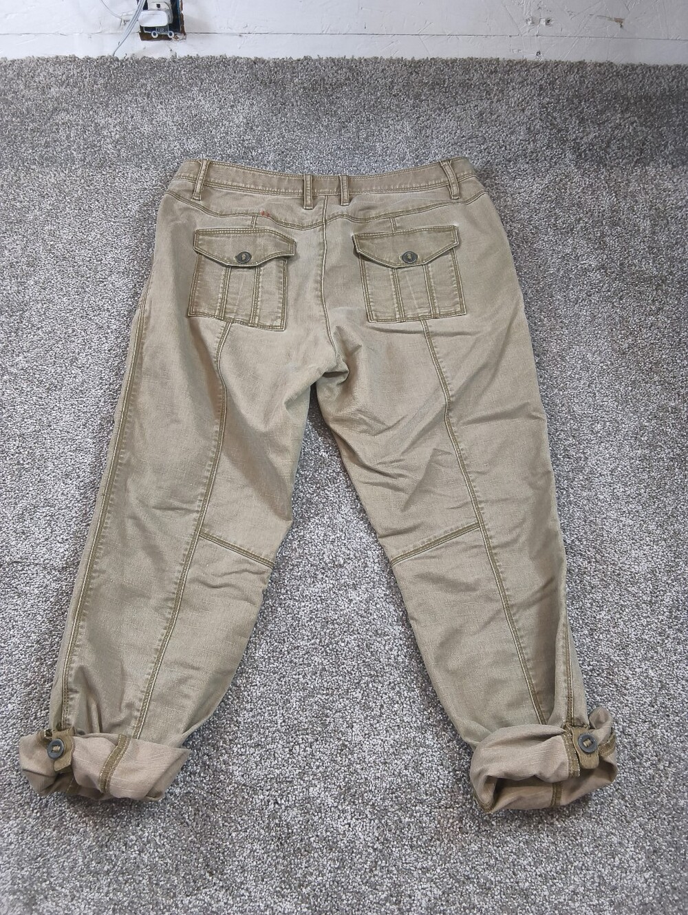L.L. Bean Roll Tab Women's Jeans Khaki Hiking Outdoors - Picture 4 of 6
